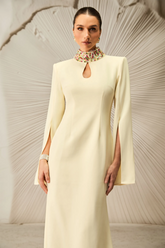 Laksha Cape Sleeve Cutout Maxi Dress | Dress In Beauty